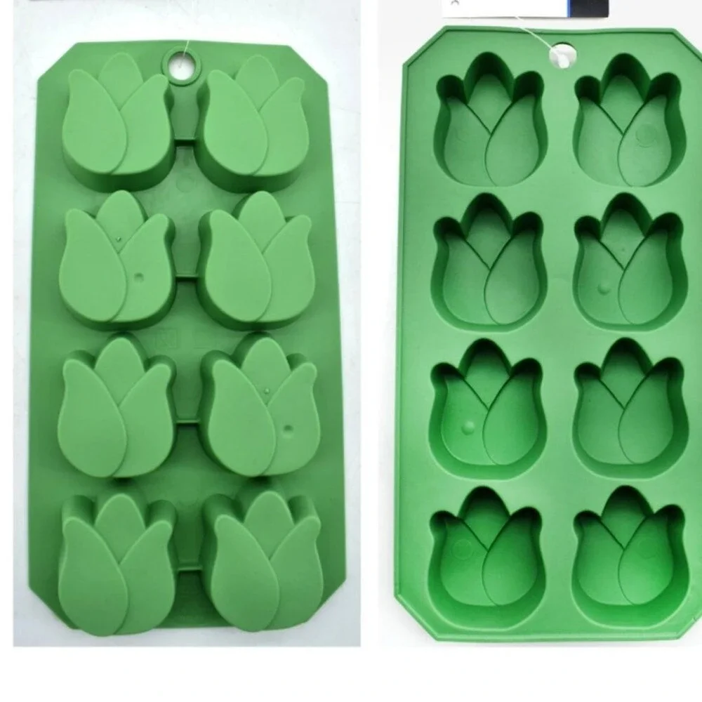 8-Cavity Cactus Ice Cube Tray, Cacti Silicone Mold for Chocolate, Candy, Cookie,